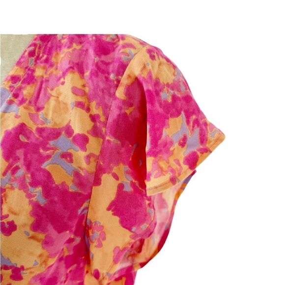 NWT Rails Tara Flutter Sleeve Smocked Waist Mini Dress in Passion Flower Size M - Picture 6 of 12